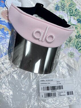 👒 NWT Alo Yoga Vintage Pink Airlift Solar Visor Tennis Golf Sun Hat Summer 😉